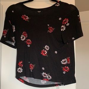 Black floral top